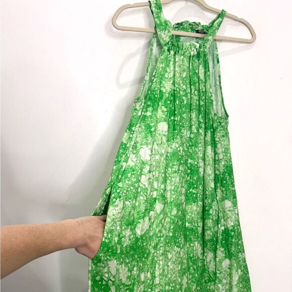 NEW COS OVERSIZED GATHERED MAXI DRESS in Green - Picture 13 of 13